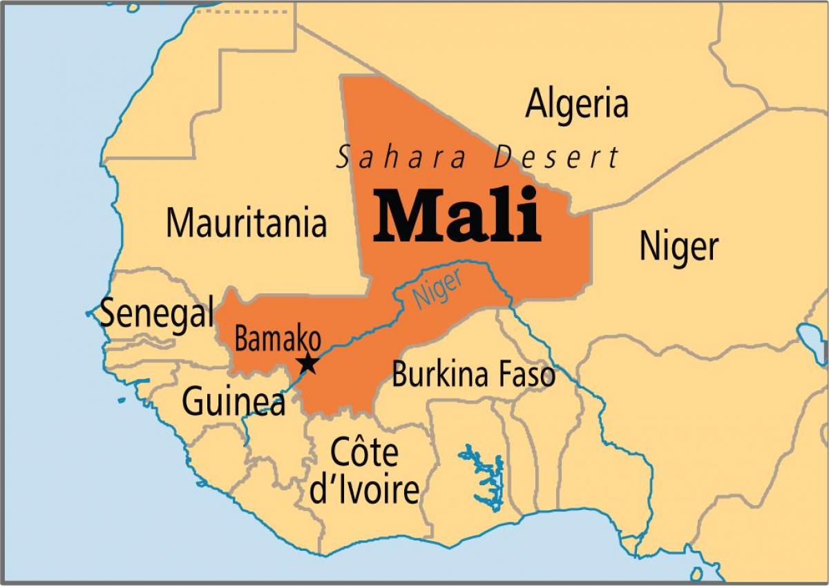 মানচিত্র bamako মালি